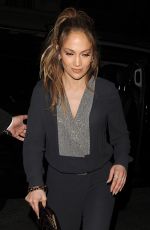 JENNIFER LOPEZ Arrives at Claridge