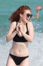 JESS GLYNNE in Bikini at a Beach in Miami 01/02/2016