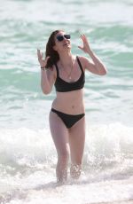 JESS GLYNNE in Bikini at a Beach in Miami 01/02/2016
