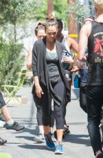 JESSICA ALBA at a Gym in Los Angeles 04/03/2016