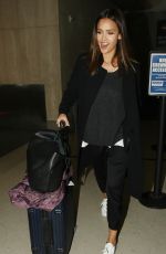 JESSICA ALBA at Los Angeles International Airport 04/18/2016