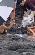 JESSICA ALBA in Swimsuit on the Set of a Photoshoot in Hawaii 04/24/2016