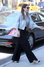 JESSICA BIEL Out and About in New York 04/15/2016