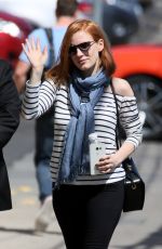 JESSICA CHASTAIN Arrives and Leaves 