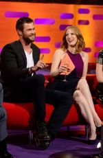 JESSICA CHASTAIN at The Graham Norton Show in London 03/31/2016