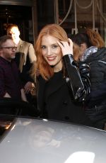 JESSICA CHASTAIN Leaves Claridge