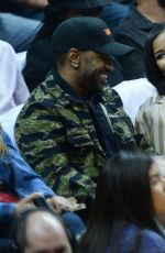 JHENE AIKO at LA Clippers vs Boston Celtics Games at Staples Center 03/28/2016
