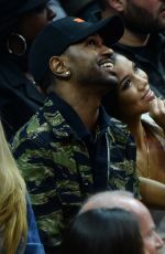 JHENE AIKO at LA Clippers vs Boston Celtics Games at Staples Center 03/28/2016