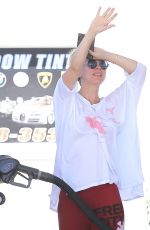 KALEY CUOCO at a Gas Station in Los Angeles 04/04/2016