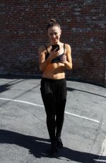 KARINA SMIRNOFF in Tank Top at Dancing with the Stars Rehersal in Hollywood  04/20/2016