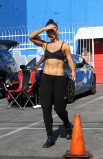 KARINA SMIRNOFF in Tank Top at Dancing with the Stars Rehersal in Hollywood  04/20/2016