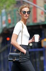 KARLIE KLOSS Out and About in New York 04/28/2016