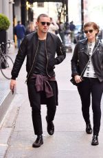 KATE MARA and Jamie Bell Out and About in New York 04/16/2016