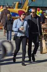 KATE MARA and Jamie Bell Out in New York 04/14/2016