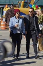 KATE MARA and Jamie Bell Out in New York 04/14/2016