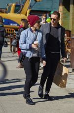 KATE MARA and Jamie Bell Out in New York 04/14/2016