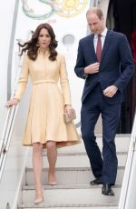 KATE MIDDLETON Arrives at Paro International Airport in Bhutan 04/14/2016