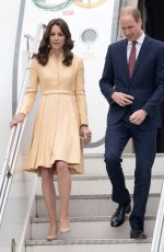 KATE MIDDLETON Arrives at Paro International Airport in Bhutan 04/14/2016