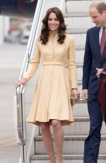 KATE MIDDLETON Arrives at Paro International Airport in Bhutan 04/14/2016