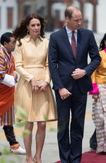 KATE MIDDLETON Arrives at Paro International Airport in Bhutan 04/14/2016
