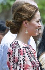 KATE MIDDLETON at Pan Bari Village in Kaziranga National Park in India 04/13/2016