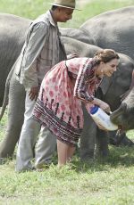 KATE MIDDLETON at Pan Bari Village in Kaziranga National Park in India 04/13/2016