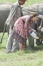 KATE MIDDLETON at Pan Bari Village in Kaziranga National Park in India 04/13/2016