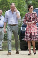 KATE MIDDLETON at Pan Bari Village in Kaziranga National Park in India 04/13/2016