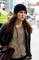 KEIRA KNIGHTLEY Arrives at Heathrow Airport to New York 04/02/2016