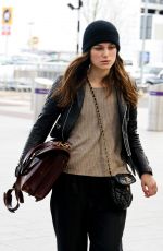 KEIRA KNIGHTLEY Arrives at Heathrow Airport to New York 04/02/2016