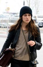 KEIRA KNIGHTLEY Arrives at Heathrow Airport to New York 04/02/2016