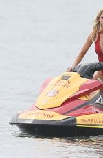 KELLY ROHRBACH in Swimsuit on the Set of 