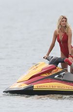 KELLY ROHRBACH in Swimsuit on the Set of 