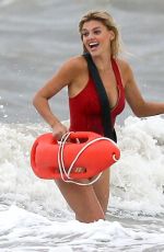 KELLY ROHRBACH on the Set of Baywatch