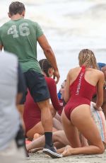 KELLY ROHRBACH on the Set of Baywatch