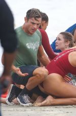 KELLY ROHRBACH on the Set of Baywatch