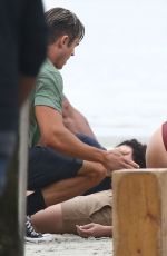 KELLY ROHRBACH on the Set of Baywatch