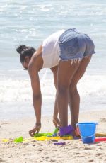 KELLY ROWLAND at Zuma Beach in Malibu 04/117/2016