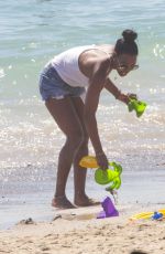 KELLY ROWLAND at Zuma Beach in Malibu 04/117/2016