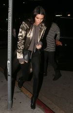 KENDALL JENNER at Nice Guy in West Hollywood 03/31/2016