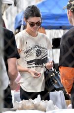 KENDALL JENNER Shopping at Flea Market at Rose Bowl in Pasadena 04/10/2016