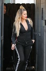 KHLOE KARDASHIAN Leaves a Studio in Van Nuys 04/14/2016