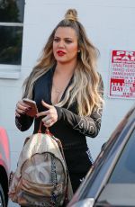 KHLOE KARDASHIAN Leaves a Studio in Van Nuys 04/14/2016