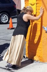 KIM FIELDS Filming a Scene for DWTS in Hollywood 04/18/2016