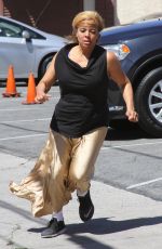 KIM FIELDS Filming a Scene for DWTS in Hollywood 04/18/2016