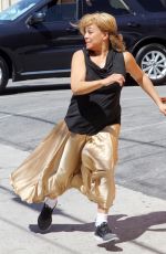 KIM FIELDS Filming a Scene for DWTS in Hollywood 04/18/2016