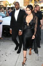 KIM KARDASHIAN and Kanye West Arrives at Isabela Rangel and David Grutman’s Wedding in Miami 04/23/2016