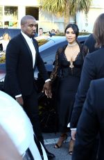 KIM KARDASHIAN and Kanye West Arrives at Isabela Rangel and David Grutman’s Wedding in Miami 04/23/2016