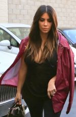 KIM KARDASHIAN Arrives at a Salon in Beverly Hills 03/18/2016