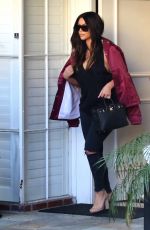 KIM KARDASHIAN Arrives at a Salon in Beverly Hills 03/18/2016